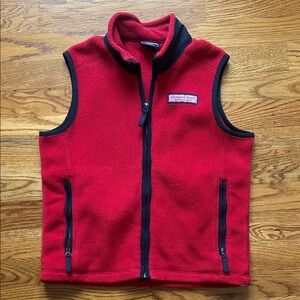 Vineyard Vines Red Fleece Vest